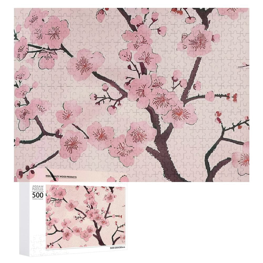 Awypu Blossoming Tree Branch Wooden Jigsaw Puzzle for Adults and Kids ...