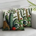 thumbnail image 1 of Awypu  Cactus Decorative Throw Pillow Covers Tropical Plants Square Pillow Cases Summer Decorations Outdoor Sofa Couch Home Bed Decor Cushion Covers,2 Pcs White, 1 of 6