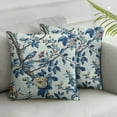 thumbnail image 1 of Awypu Chinoiserie Pillow Covers Set of 2, Vintage Bule Birds Flowers Farmhouse Decorations Throw Pillow Covers Blue and White Outdoor Decorative Cushion Case for Couch Sofa Home White, 1 of 6