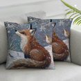 Awypu Christmas Pillow Cover White Snowy Winter Rustic Throw Pillow