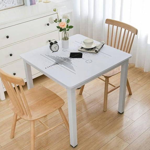 Awypu Colorful Color Blocks and Lines, Simple Style Square Table Cover Waterproof 100% Polyester Fiber 52*52