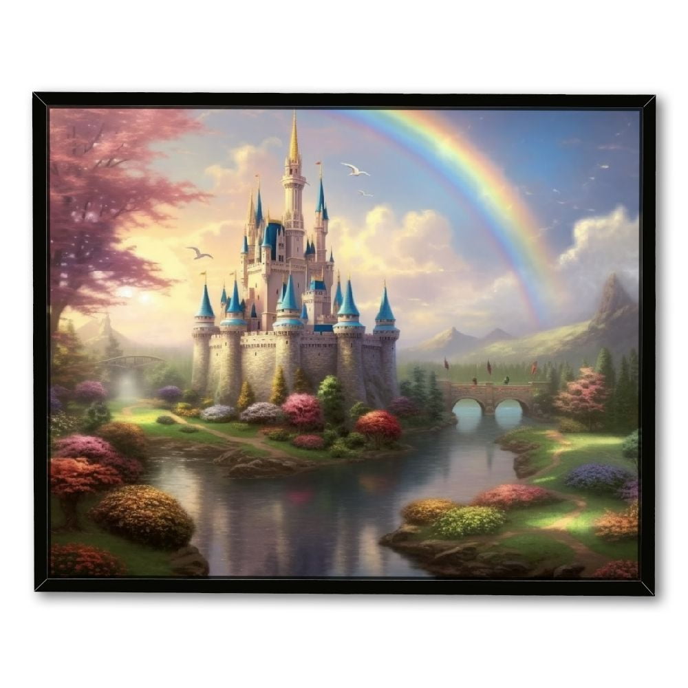 Awypu Fairy Tale Princess Castle Cinderellas Canvas Art Poster And Wall ...