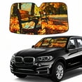 thumbnail image 1 of Awypu Fall Leaves Funny Windshield Sun Shade Car Shades for Front Windows 51.18*27.59 in, 1 of 7