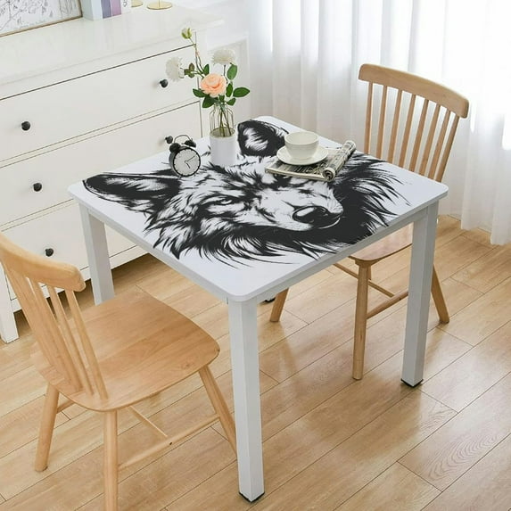 Awypu Fierce Hunter Square Tablecloth for Picnic Dining Kitchen Farmhouse 100% Polyester Fiber 36*36