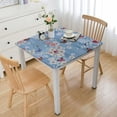 thumbnail image 1 of Awypu Flowers Butterflies Blue Square Tablecloth Full Width Single-Sided Printing 100% Polyester Fiber 40*40, 1 of 8