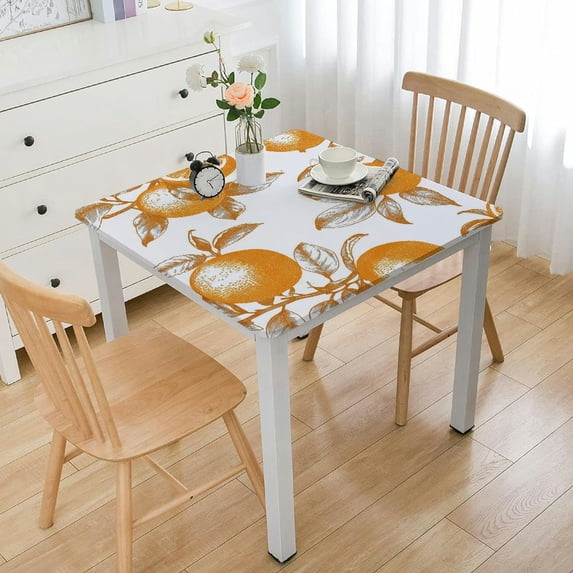 Awypu Fruit Cartoon Floral Pattern Square Table Cover, 100% Polyester Fiber 36*36