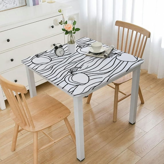 Awypu Fruit Cartoon Floral Pattern Square Tablecloth 100% Polyester Fiber 52*52