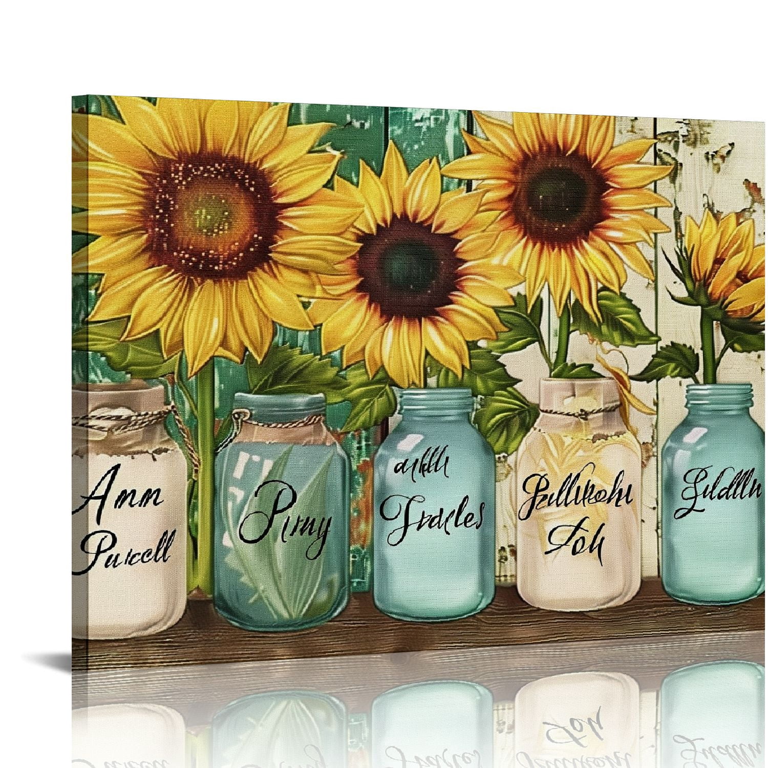 Awypu God Says You are Canvas Wall Art Hummingbird Sunflower Positive ...