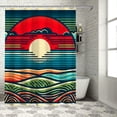 thumbnail image 1 of Awypu Home Bathtubs Bathroom Curtain Decoration Modern Tropical Hawaii Palm Leaves Decorative White, 1 of 7