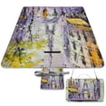 thumbnail image 1 of Awypu Impressionist Painting Square Outdoor Picnic Mat for Camping Hiking Festivals 58.3x58.3in, 1 of 6