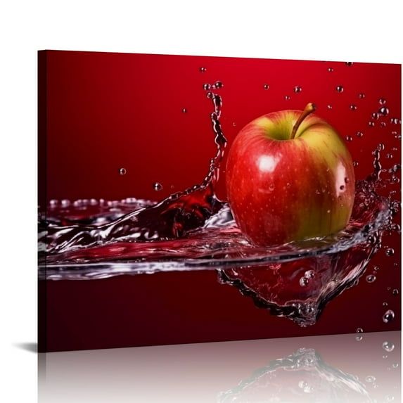 Kitchen Wall Art - Kitchen Canvas Art Wall Decor, Fruit Wall Art for Kitchen Decorations Wall, Cuadros para Cocina y Comedor, Colorful Fruit Artwork for Modern Restaurant Decor