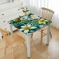 thumbnail image 1 of Awypu Leaf Hawaiian Pineapples Tropical Palm Leaves Flowers Waterproof Tablecloth 100% Polyester Fiber 36*36, 1 of 8
