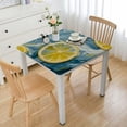 thumbnail image 1 of Awypu Lemonade Bliss on Abstract Art Slate Blue Paint Background Square Fitted Table Cloths 100% Polyester Table Cloth white, 1 of 8