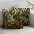 thumbnail image 1 of Awypu Mystery Witchy Decor Pillow Covers  Set of 2, Skull Moth Hands Dancing Magic Horns Hare Mushroom Pillow Cushion Cases,Home Decor for Outdoor Sofa Bedroom Car Black White, 1 of 6