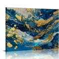 thumbnail image 1 of Awypu Navy Blue And Gold Abstract Canvas Wall Art, Navy Blue And Gold Wall Decor, Blue And Gold Canvas Wall Art, Abstract Canvas Wall Art, Canvas Art Wall Decor, Canvas Wall Art for Living Room, 1 of 6