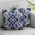 thumbnail image 1 of Awypu Navy Blue and White Farmhouse Decorative Throw Pillow Covers Set of 2 Blue Boho Decorative Pillows Soft Boho Room Decor for Couch Sofa and Bed White, 1 of 6