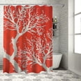 thumbnail image 1 of Awypu Ocean Coral Tropical Sea Coral Reef Nature Bathroom Shower Curtain Set with Hooks White, 1 of 7