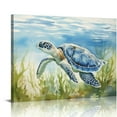 thumbnail image 1 of Awypu Ocean Wall Decor Canvas Art Sea Pictures Coastal Print Painting Nautical Artwork For Home Office Ready to Hang, 1 of 4