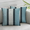 thumbnail image 1 of Awypu Pack of 2 Farmhouse Stripe Check Throw Pillow Covers Set Case Decorative Pillowcases Cushion Cover for Couch Bench Sofa Teal Blue, 1 of 6
