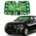 thumbnail image 1 of Awypu Shamrocks Truck Jigsaw Puzzle Front Window Sun Shade for Car - Universal Fit - Funny Windshield Sun Shade for Vehicle SUV Truck Protector 51.18*27.59 in, 1 of 7