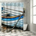 thumbnail image 1 of Awypu Shower Curtain Set Boat Still Life Painting Modern Nautical Pictures Aesthetic Artwork White, 1 of 7