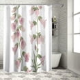 thumbnail image 1 of Awypu Shower Curtain Waterproof Bathroom Curtain with Beautiful Design and Various Sizes White, 1 of 7