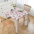 thumbnail image 1 of Awypu Small Hearts Pattern Square Fitted Tablecloth - Great for Home Kitchen/Parties/Holiday Dinner - 100% Polyester Fiber white, 1 of 8