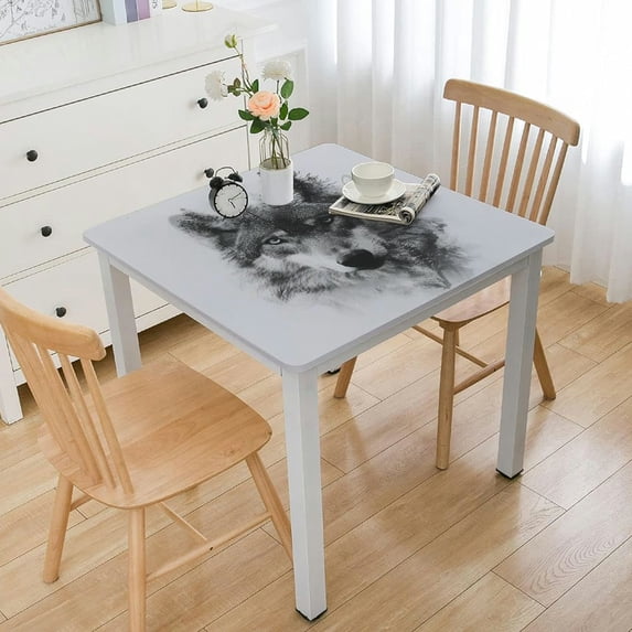 Awypu Square Fitted Table Cloths 100% Polyester Fiber 46*46