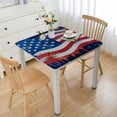 thumbnail image 1 of Awypu Stars Fireworks Flag Square Table Cover 100% Polyester Fiber Independence Day 52*52, 1 of 8