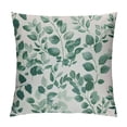 thumbnail image 1 of Awypu  Throw Pillow Covers Decorative Green Leaf Watercolor Eucalyptus Branches Hand Floral with Plant Objects White Natural Greenery Twig 18x18 Inch Cushion Pillowcase, 1 of 5