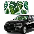 thumbnail image 1 of Awypu Tropical Leaf Beautiful Green Tropical Palm Tree Leaves Car Shades for Front Windows 51.18*27.59 in, 1 of 7