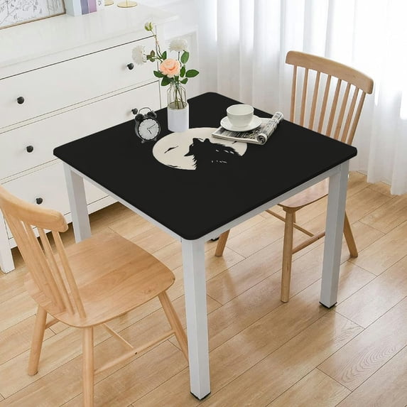 Awypu Waterproof 100% Polyester Fiber Square Tablecloth, Protect and Decorate Your Dining Table 46*46