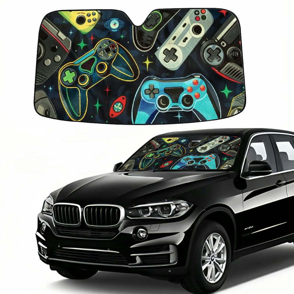 Beetlejuice Car Windshield Sun Shades, Front Windshield Sun Shade For Truck Suv Foldable Visor Hardened Reflector Shield Cover Keeps Your Vehicle Cool