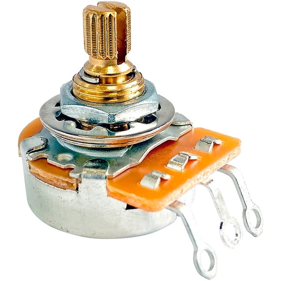 500K Audio Taper Split 3/8" Shaft Short 5/8" Length Potentiometer