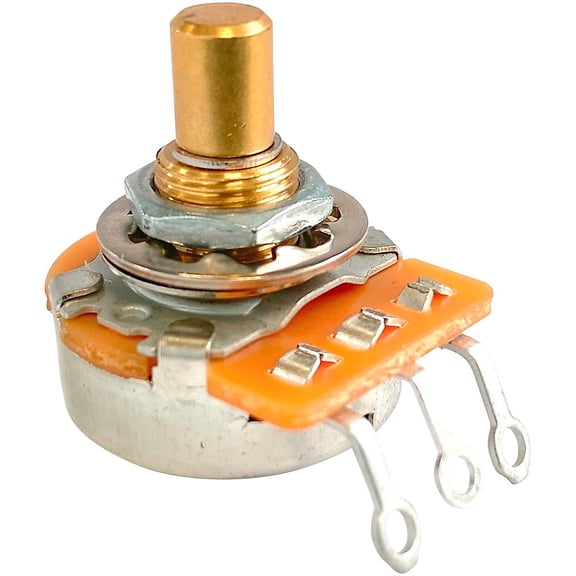 500K Audio Taper Solid 3/8" Shaft Short 5/8" Length Potentiometer