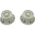 thumbnail image 1 of AxLabs Bell Knob (Black Lettering) - 2 Pack White, 1 of 4