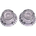 thumbnail image 1 of AxLabs Bell Knobs - These Go To 11 - 18 Spline (Set of 2) - Clear, Black, 1 of 1