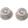 thumbnail image 1 of AxLabs Bell Knobs - These Go To 11 - 18 Spline (Set of 2) - White, Gold, 1 of 2