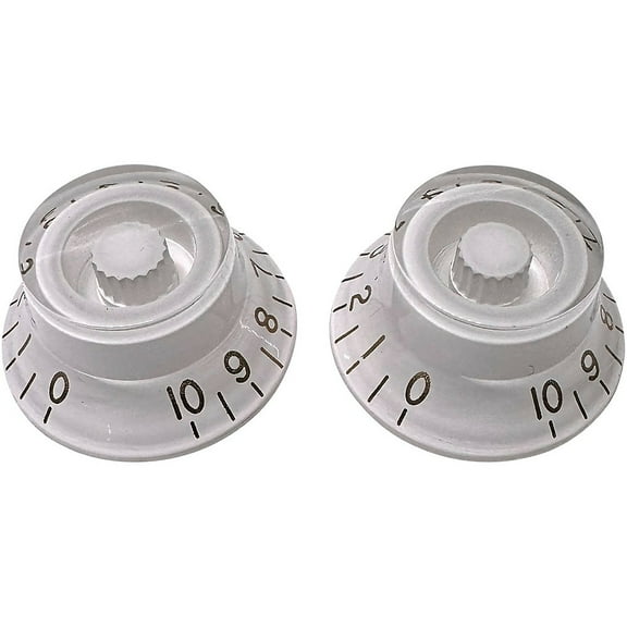 AxLabs Left Handed Bell Knob (Gold Lettering) - 2 Pack White