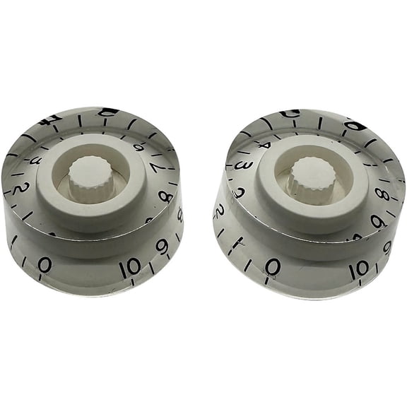 AxLabs Left Handed Speed Knob (Black Lettering) - 2 Pack White