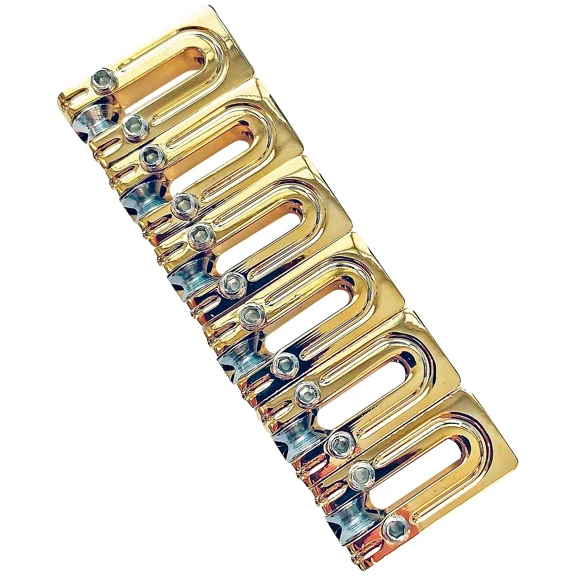 String Surfer Brass Roller Saddles for Strat Style Bridges
