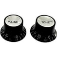 thumbnail image 1 of AxLabs Top Hat Knobs - Volume and Tone with White Lettering Black, 1 of 3