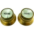 thumbnail image 1 of AxLabs Volume and Tone Top Hat Knobs With White Lettering - Gold, 1 of 3