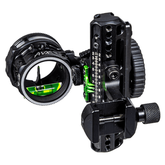 Axcel Driver Plus Slider Sight with AVX-31 Scope, pick Mount, Single Pin .019 Green Fiber, Stealth Black (ADVP-P119-3GA)