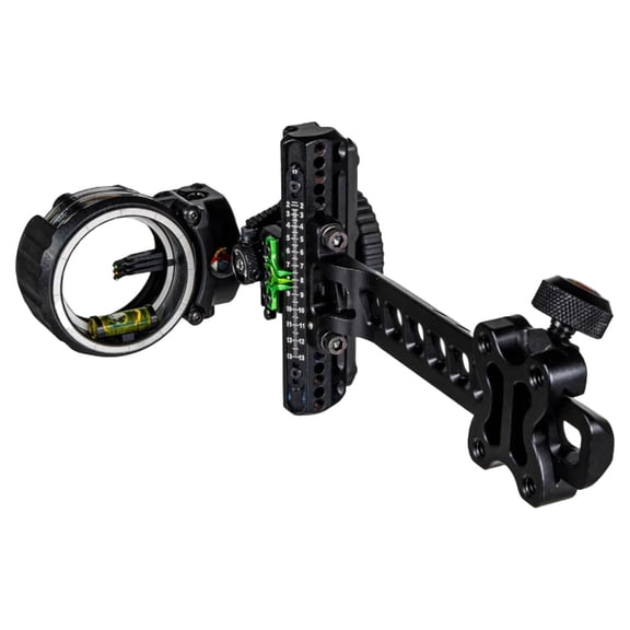 AXCEL Archery Driver Slider Sight with AccuStat II Scope, Micro 3 Pins, .010 Fiber, Stealth Finish (ADVR-S310-4AB)
