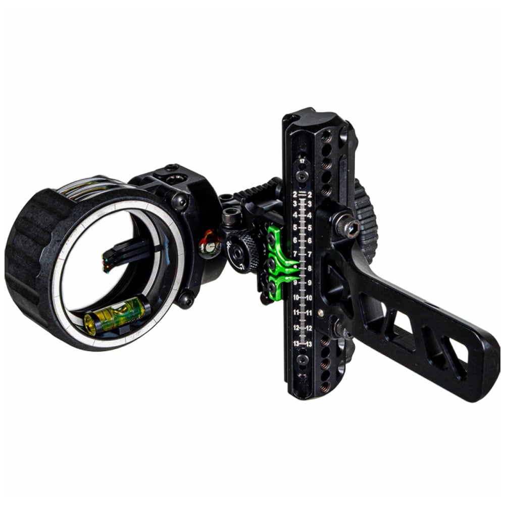 Axcel Driver Slider Sight with AccuStat II Scope, Micro 4 Pins .010 Fiber, Stealth Finish, 2nd/3rd Axis, Elevation Control (ADVR-B410-4AB)
