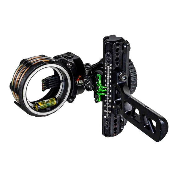 Axcel Driver Slider Sight with AccuStat II Scope, Micro 5 Pins, .010 Fiber, Stealth Black, Bridge-Lock Mount, Rheostat Control (ADVR-B510-4AB)