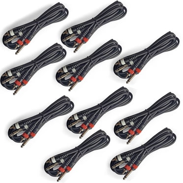 Dual RCA To Dual Mono 6.35mm Male Jack Audio Cable 2RCA To 2 6.35 DVD Mixer Wire For Amplifier Speakers TV AV 2m/3m/5m/8m