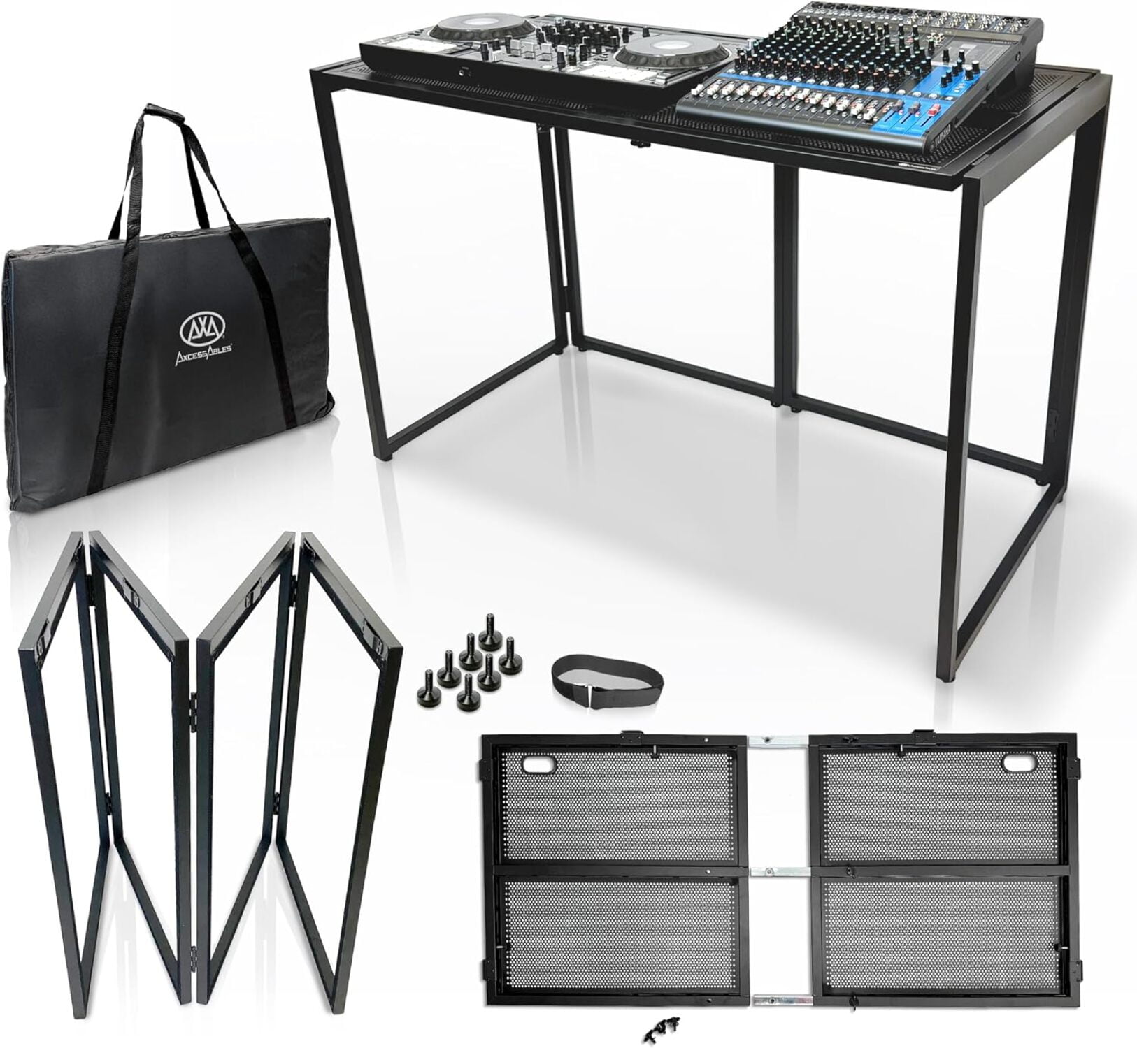 AxcessAbles Portable DJ Table | Mobile Mixing Console