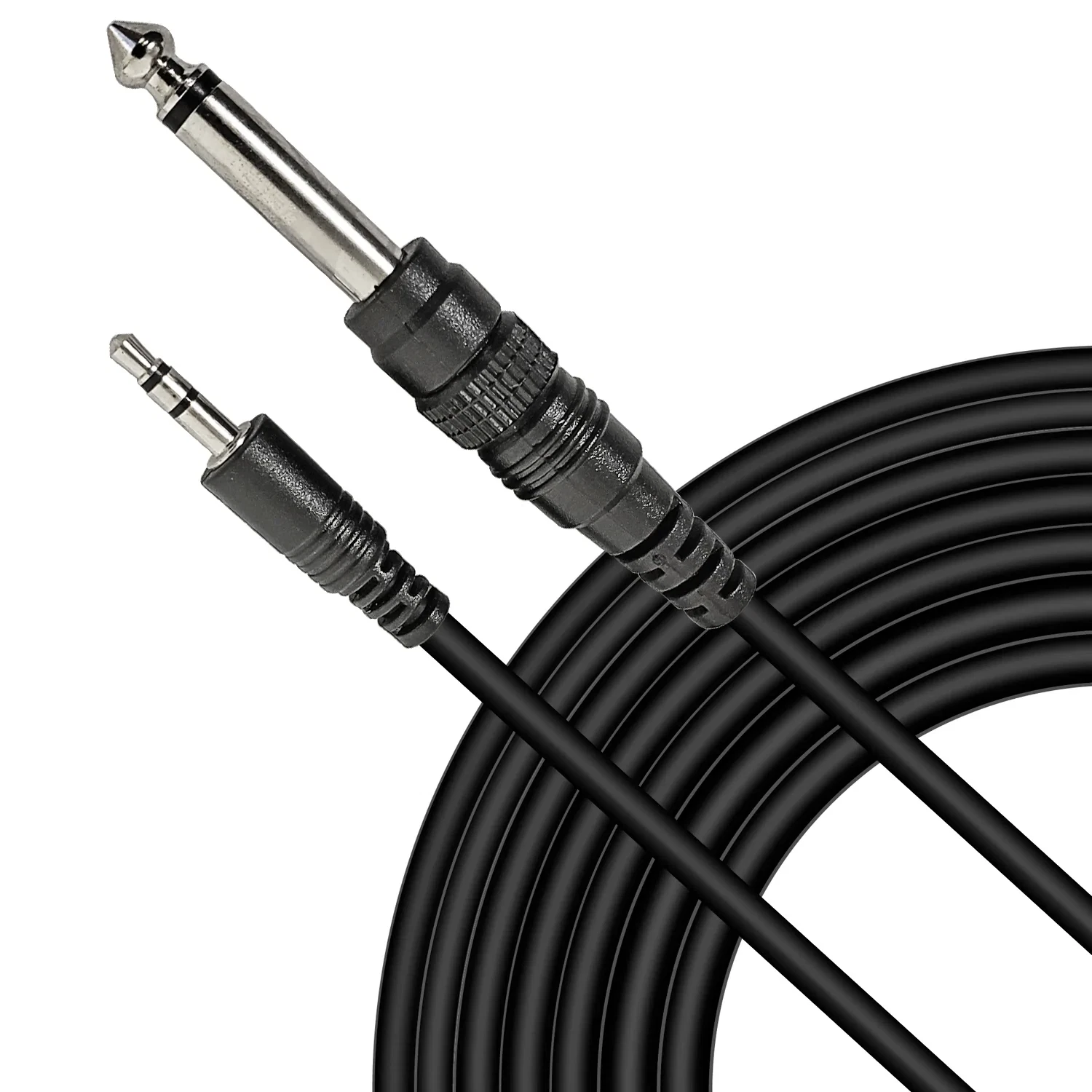 Axcessables 1/8 3.5Mm Trs Male To 1/4 6.35Mm Ts Mono Audio Auxiliary Cable 10 Ft